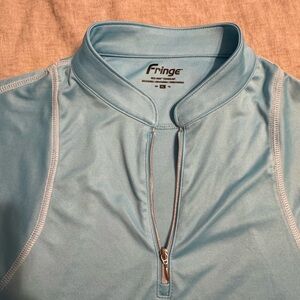 Fringe zip up blade polo
